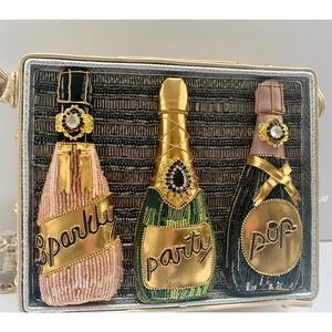 Mary Frances Champagne Beaded Handbag NWT